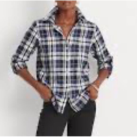 Ralph Lauren XS button down plaid shirt blue - Picture 2 of 6